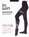  Колготки женские INWIN 100 den черные 4, микрофибра, Арт. ПЛ11-290 
