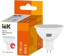 Лампа IEK LED MR16, 7Вт, 230В, 3000К, GU5.3, софит