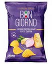 Чипсы картофельные рифленые Bon Giorno Карамелизированные Лук с сыром, 80 г