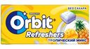 Жевательная резинка Orbit Refreshers освежающие кубики тропический вкус, 16г