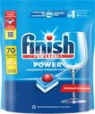 Таблетки для посудомоечной машины FINISH Power Лимон, 70шт