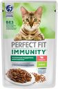Влажный корм Perfect Fit Immunity говядина-семена льна в желе для кошек 75 г