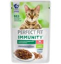 Корм Perfect Fit Иммунитет с говядиной желе с добавлением льна для кошек, 75г