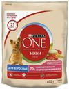 Сухой корм Purina ONE с говядиной и рисом повседневный для собак мелких пород 600 г