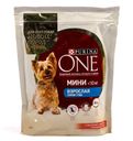 Корм для собак Мини Взрослая Purina One 600гр с говядиной и рисом