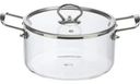 Кастрюля Italiano из жаропрочного стекла с крышкой с пароотводом 3.5л