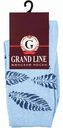 Носки женские Grand Line рисунок: листья цвет: синий, 23 (36-37) р-р