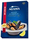 Мидии варено-мороженные Agama в створках в собственном соку, 450 г