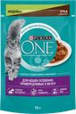 Корм консервированный для кошек PURINA ONE с уткой и индейкой, для особенно привередливых к вкусу, 75г