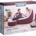 Кресло надувное Bestway 75053 с подушкой для ног, 54×54×26 см