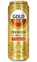 Пиво Gold Bier Premium светлое пастеризованное 4,8%, 430мл
