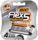 Сменные кассеты для бритья Bic Flex 5 Hybrid, 4 шт