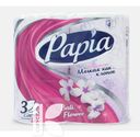 Бумага PAPIA туалетная Балийский Цветок 3 Слоя 4 рулона