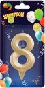Свеча Хамелеон Грань цифра 8 1шт.