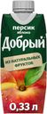 Нектар «Добрый» Персик-Яблоко, 0,33 л