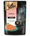 Корм Sheba Ломтики в Желе Форель для взрослых кошек, 75г