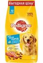 Корм для взрослых собак всех пород Pedigree с говядиной, 13 кг
