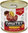 Паштет Бурятмясопром печеночный сливочный с гусиной печенью 240г