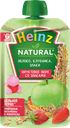 Пюре фруктово-ягодное HEINZ Natural Яблоко и клубника со злаками, с 6 месяцев, 90г