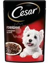 Корм влажный Cesar говядина с овощами в соусе для собак 85г