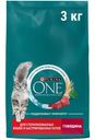 Сухой корм Purina One для стерилизованных кошек с говядиной и пшеницей, 3кг