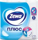 Туалетная бумага 2х слойная Зева плюс белая 832 листа ЭвоКом м/у, 4 шт