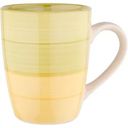 Кружка керамическая цвет: желтый/оливковый, 370мл