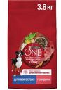Сухой корм Purina One для собак средних и крупных пород с говядиной и рисом, 3.8кг