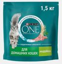 Сухой корм для домашних кошек с индейкой Purina ONE 1.5кг