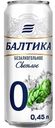 Пиво Балтика №0 безалкогольное, 0.45л