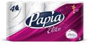 Туалетная бумага Papia Elite белая 4 слоя, 8шт