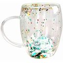 Кружка с двойными стенками и блестками (глиттер), 330мл