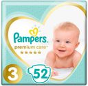 Подгузники Pampers, Premium Care, размер 3, 6-10кг, 52 шт