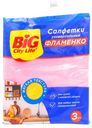 Салфетки Big City Life Фламенко для уборки вискозные 3 шт