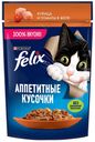 FELIX Аппетитные Кусочки для кошек курица томат, 75г