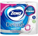 Туалетная бумага Zewa Deluxe белая 3 слоя, 4шт