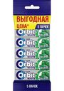 Жевательная резинка Orbit White Нежная мята без сахара, 5×13,6 г