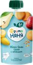 Пюре ФРУТОНЯНЯ, Яблоко-банан-груша-печенье, 90г