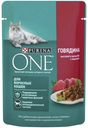 Влажный корм Purina One для взрослых кошек с говядиной и морковью 75 г