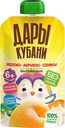 Пюре фруктовое Дары Кубани из яблок и абрикосов со сливками