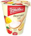 Йогурт 2,5% "Первый Вкус" Персик-манго стакан, 350г