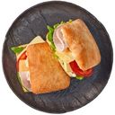 Мини-чиабатта с куриной ветчиной омлетом и сыром Перекресток Select, 255г