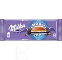 Шоколад MILKA ОРЕО с молочной начинкой, со вкусом ванили и печеньем 300г
