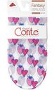 Носки женские Conte Fantasy 18С-76СП Клубника с сердечками цвет: белый/розовый размер: единый 23-25 (36-39), 40 den