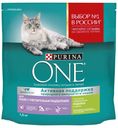 Сухой корм для кошек с чувствительным пищеварением Purina ONE индейка и рис, 1,5 кг