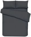 Простыня на резинке HOMECLUB 160х200см/180x200см, черная, страйп-сатин