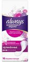 Прокладки ежедневные удлинённые Always Незаметная защита ароматизированные, 16шт.