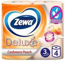 Туалетная бумага Zewa Deluxe Персик 3 слоя 4 рулона