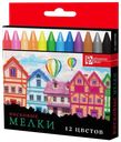 Мелки восковые Феникс+ домики Феникс+ к/у, 12 шт