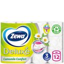 Бумага туалетная Zewa Deluxe Camomile Comfort 3 слоя, 12шт
